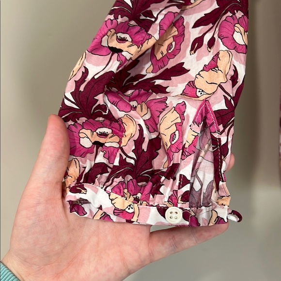 J. Crew Made with Liberty Fabric Floral Pink and White Blouse Womens Small - Picture 5 of 10